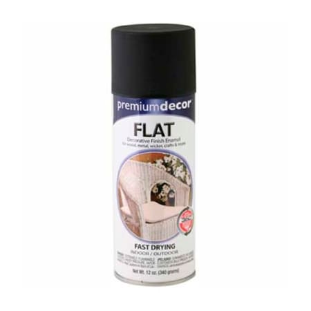 General Paint Spray Paint, Black, Flat, 12 oz 792245